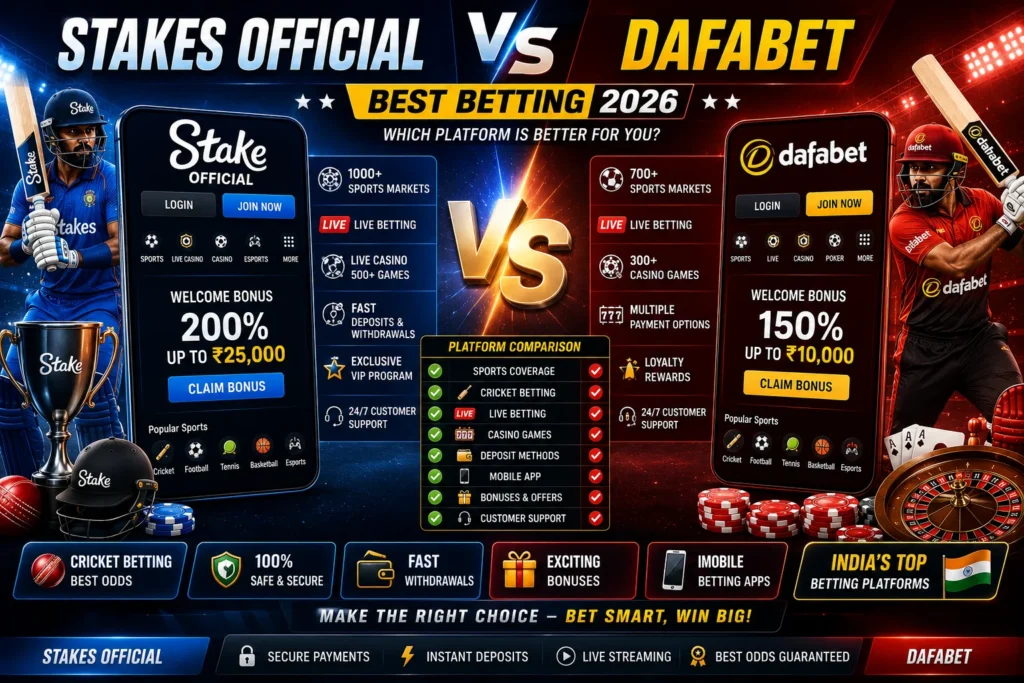 Stakes Official vs Dafabet: Best Betting Platform 2026