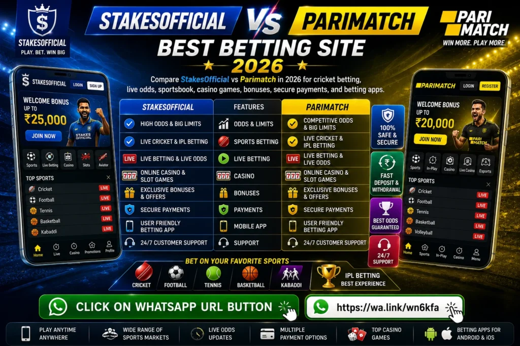 StakesOfficial vs Parimatch: Best Betting Site 2026
