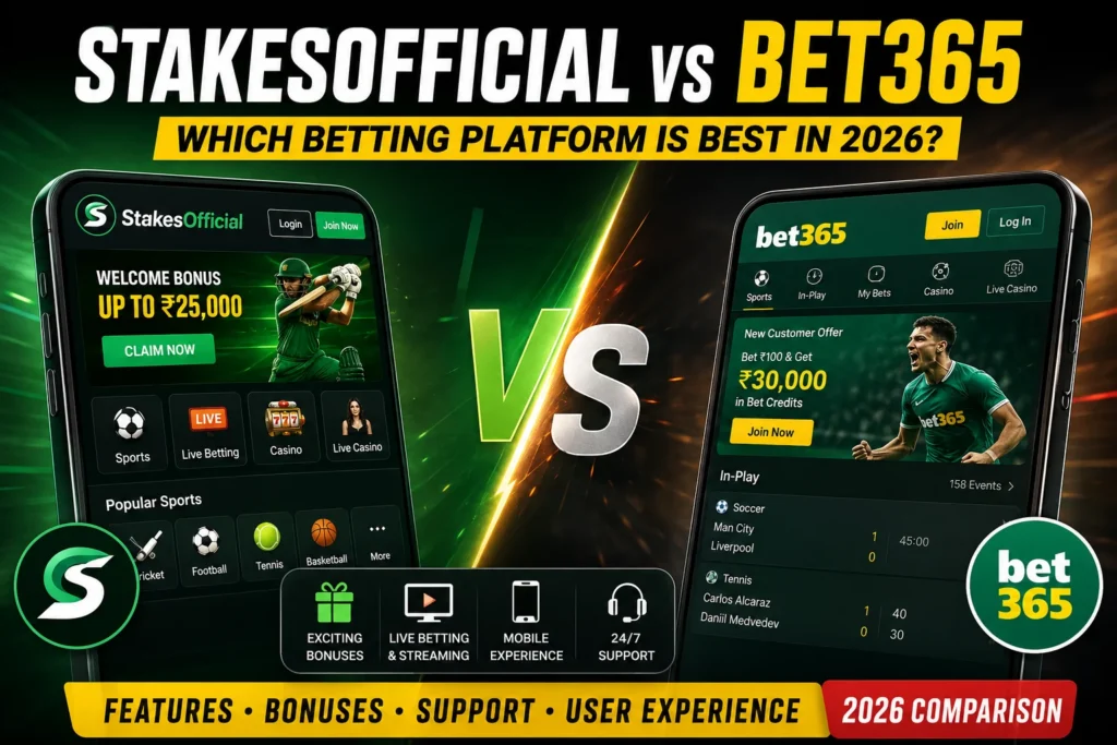 StakesOfficial vs Bet365 Best Betting Site 2026